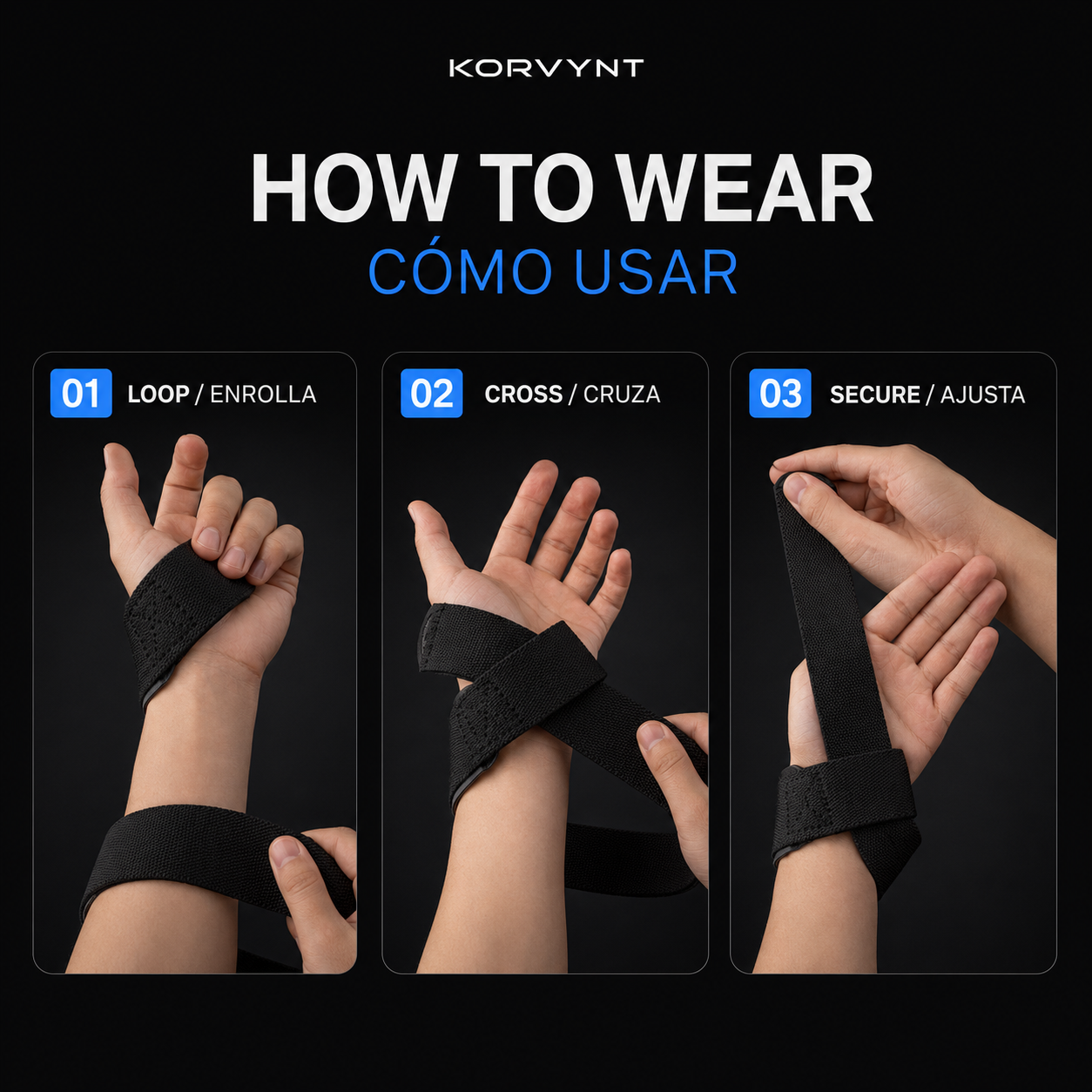KORVYNT Wrist Support Straps